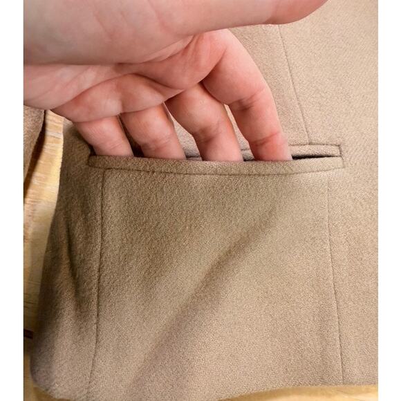 VTG JG Hook Wool Blend Cropped Fitted Blazer Camel Size M Academia Preppy Career - Picture 9 of 11